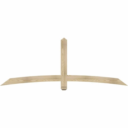 Ekena Millwork Bellingham Rough Sawn Timber Gable Bracket, Douglas Fir, 84"W x 31"H x 2"D x 4"F, 9/12 Pitch GBW084X31X0204BEL00RDF